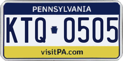 PA license plate KTQ0505