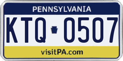 PA license plate KTQ0507