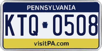 PA license plate KTQ0508