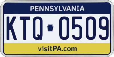 PA license plate KTQ0509