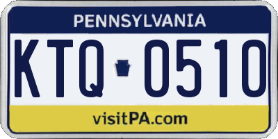 PA license plate KTQ0510