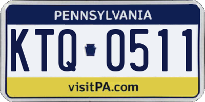 PA license plate KTQ0511