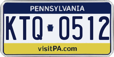 PA license plate KTQ0512