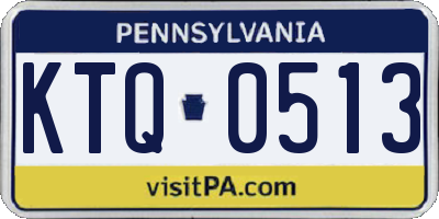 PA license plate KTQ0513
