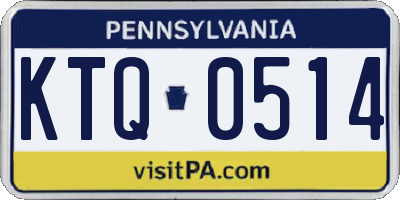 PA license plate KTQ0514