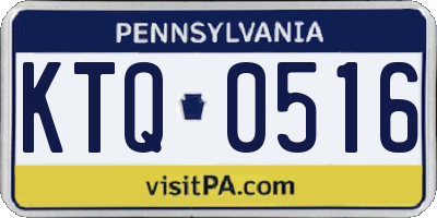 PA license plate KTQ0516