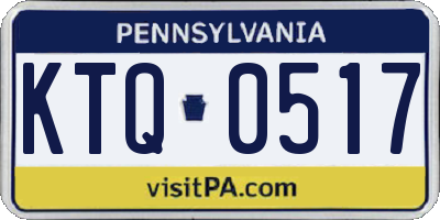PA license plate KTQ0517