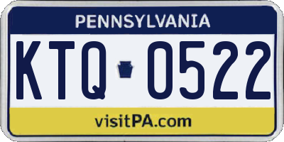 PA license plate KTQ0522
