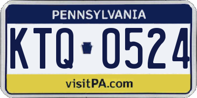 PA license plate KTQ0524