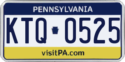 PA license plate KTQ0525