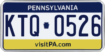 PA license plate KTQ0526