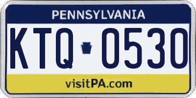 PA license plate KTQ0530