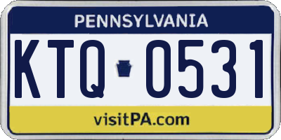PA license plate KTQ0531
