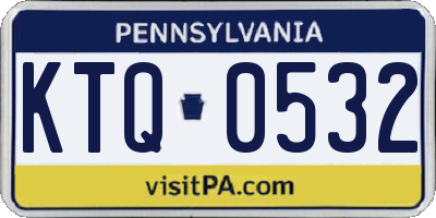 PA license plate KTQ0532
