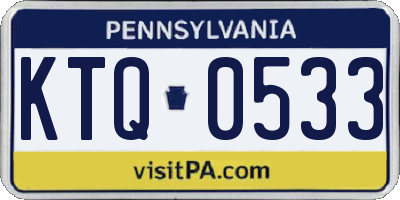 PA license plate KTQ0533