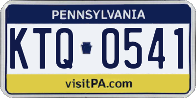 PA license plate KTQ0541