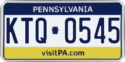 PA license plate KTQ0545