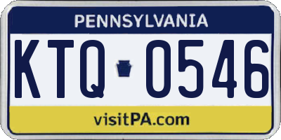 PA license plate KTQ0546