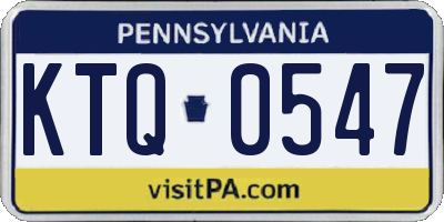 PA license plate KTQ0547