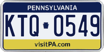 PA license plate KTQ0549