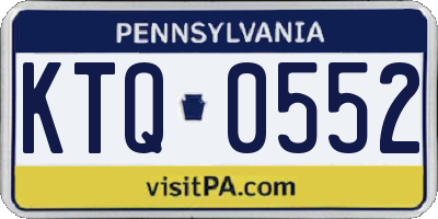 PA license plate KTQ0552