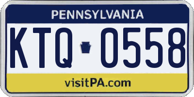 PA license plate KTQ0558