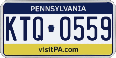 PA license plate KTQ0559
