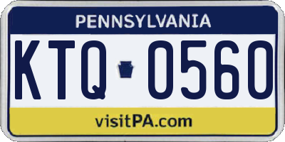 PA license plate KTQ0560