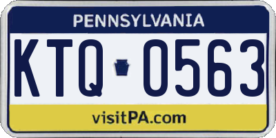 PA license plate KTQ0563