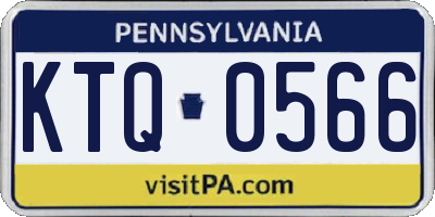 PA license plate KTQ0566