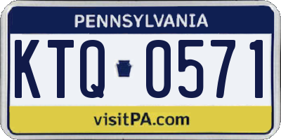 PA license plate KTQ0571