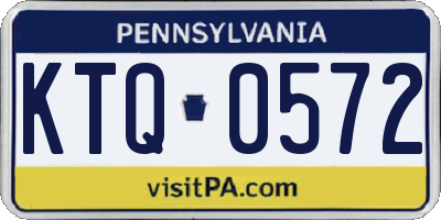 PA license plate KTQ0572