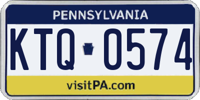 PA license plate KTQ0574