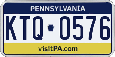 PA license plate KTQ0576