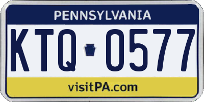 PA license plate KTQ0577