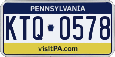 PA license plate KTQ0578