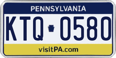 PA license plate KTQ0580