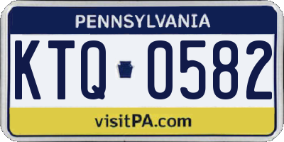 PA license plate KTQ0582