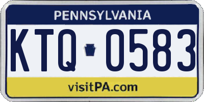 PA license plate KTQ0583