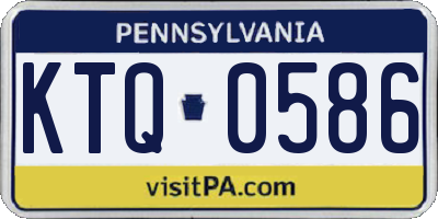 PA license plate KTQ0586