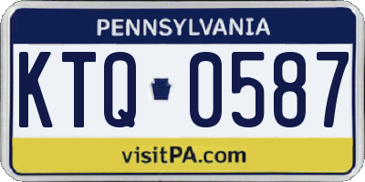 PA license plate KTQ0587