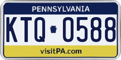 PA license plate KTQ0588