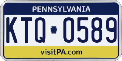 PA license plate KTQ0589