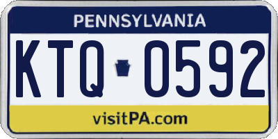 PA license plate KTQ0592