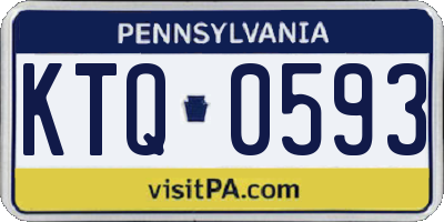 PA license plate KTQ0593