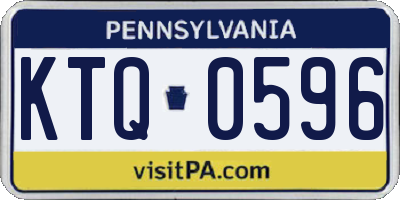 PA license plate KTQ0596