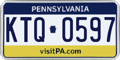 PA license plate KTQ0597