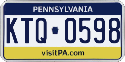 PA license plate KTQ0598