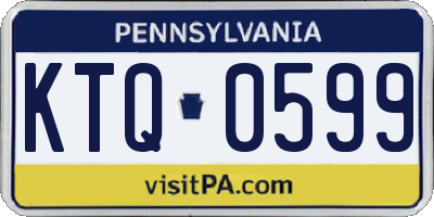 PA license plate KTQ0599