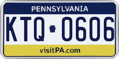 PA license plate KTQ0606